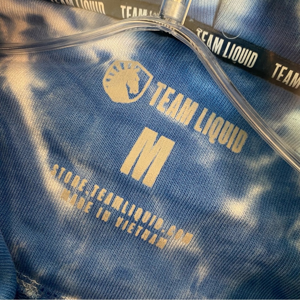 Team Liquid Heritage Spiral Tie Dye Pullover Hoodie Men's Blue Black Medium - Picture 2 of 13